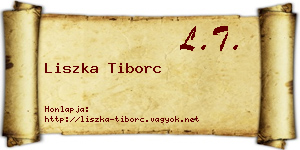 Liszka Tiborc névjegykártya